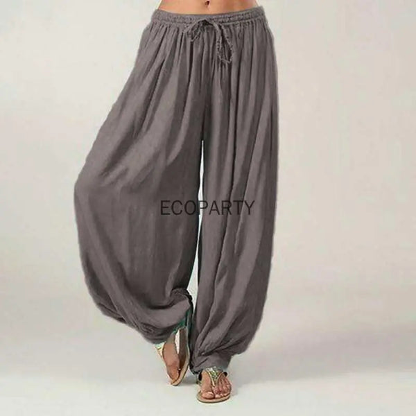 Hot Casual Women Harem Pants Sports Baggy Hippie Workout Loose Trousers Sweatpants Solid Sports Loose Trousers Dance S -3XL Soft