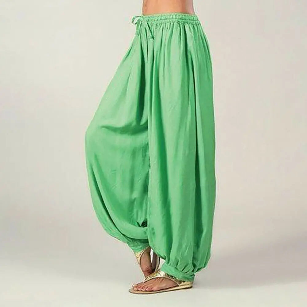 Hot Casual Women Harem Pants Sports Baggy Hippie Workout Loose Trousers Sweatpants Solid Sports Loose Trousers Dance S -3XL Soft
