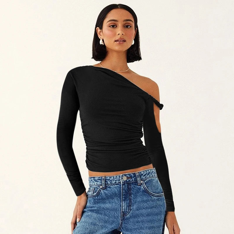 CUTENOVA Simple Basic Casual Summer Tank Top Sleeveless Solid Color Off Shoulder Side Ruched Crop Tops Vestidos Spring Women T S