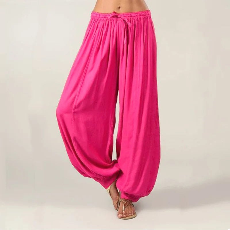 Hot Casual Women Harem Pants Sports Baggy Hippie Workout Loose Trousers Sweatpants Solid Sports Loose Trousers Dance S -3XL Soft