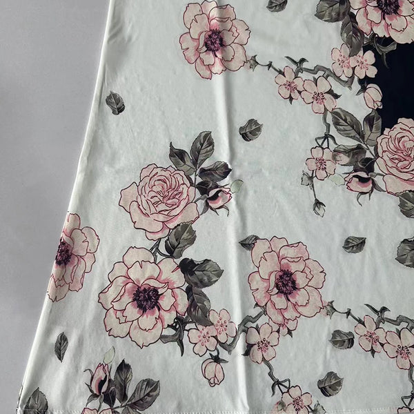 2024 European and American Cross Border Women's New Dress V-neck Sleeveless Sexy Printed Large Hem Foreign Trade Dress